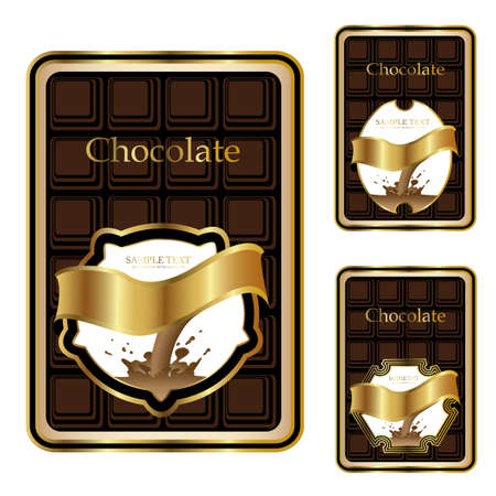 Vector chocolate labelsのイラスト素材