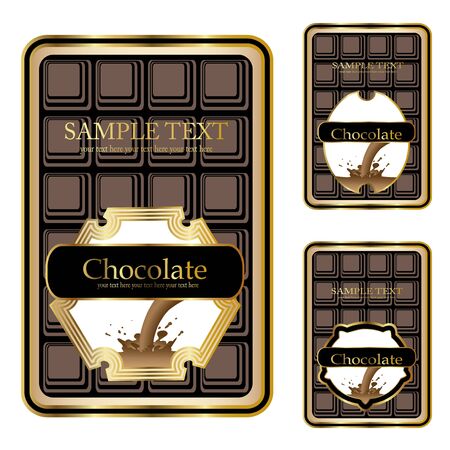 Vector chocolate labelsのイラスト素材
