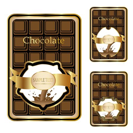 Vector chocolate labelsのイラスト素材