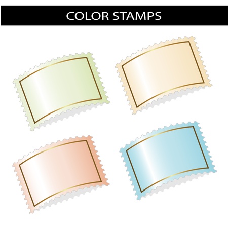 Vector deflected stampsのイラスト素材