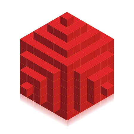 Vector symbol created cubesのイラスト素材