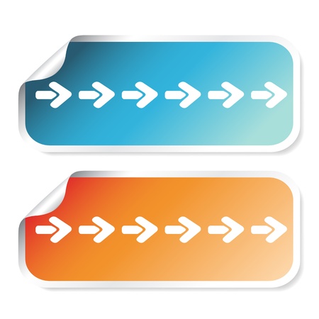 Vector stickers with arrowsのイラスト素材