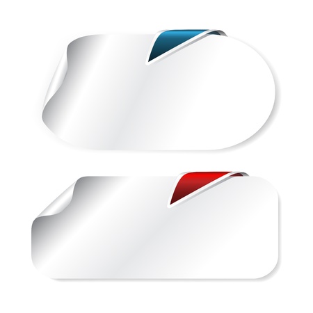 Vector white stickersのイラスト素材