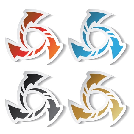 Vector arrow stickersのイラスト素材