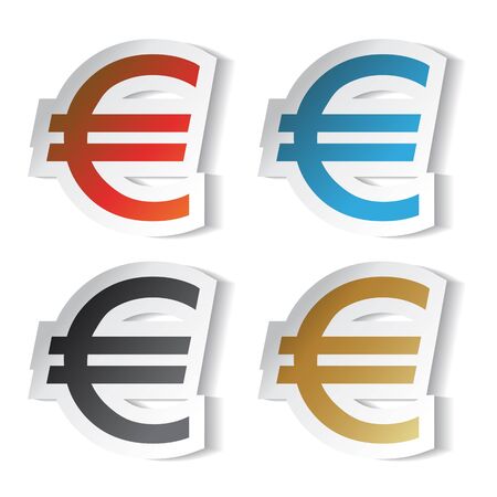 Vector euro stickersのイラスト素材