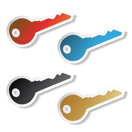 Vector key stickersのイラスト素材