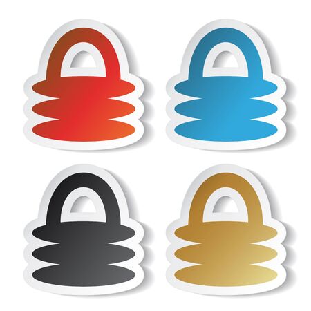 Vector padlock stickersのイラスト素材