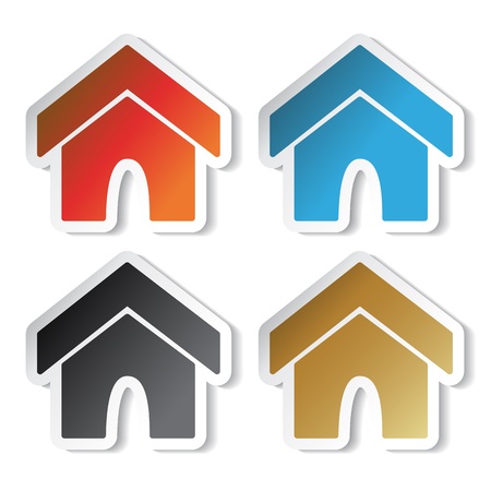 Vector home stickersのイラスト素材