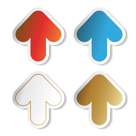 Vector arrow stickersのイラスト素材