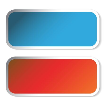 Vector rectangle stickersのイラスト素材