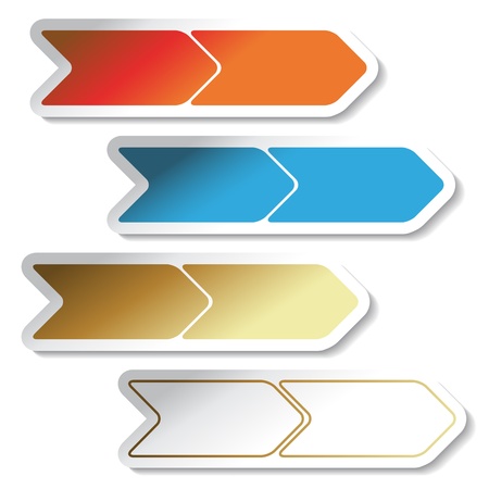 Vector arrow stickersのイラスト素材
