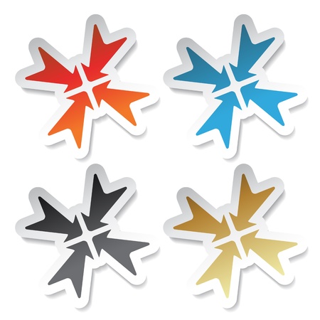 Vector arrow stickersのイラスト素材