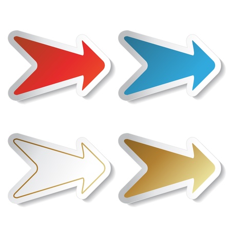 Vector arrow stickersのイラスト素材