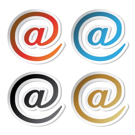 Vector e-mail stickersのイラスト素材