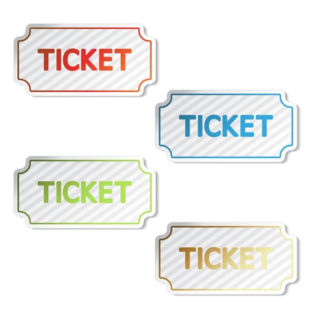 Vector striped tickets