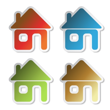 Vector stickers of homeのイラスト素材
