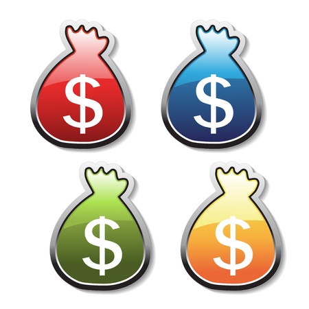 Vector buttons of money symbolのイラスト素材
