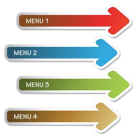 Vector stickers of navigation arrowのイラスト素材