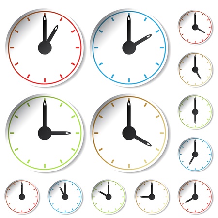 Vector clocksのイラスト素材