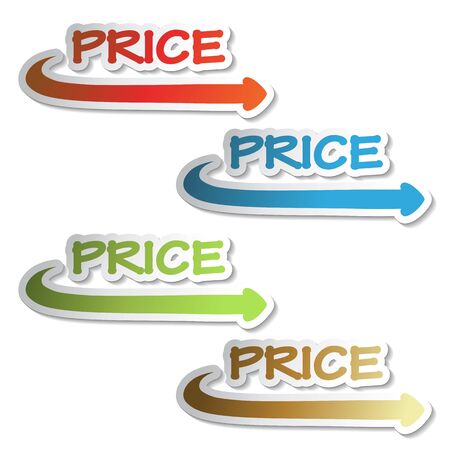 Vector stickers of priceのイラスト素材
