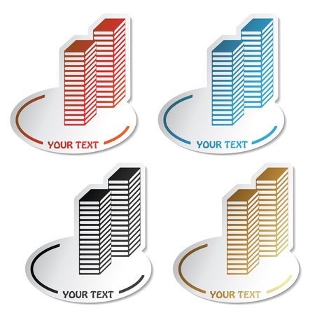 Vector skyscraper symbolsのイラスト素材