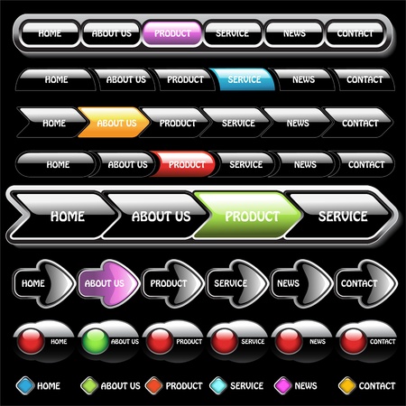 Vector web navigation templatesのイラスト素材