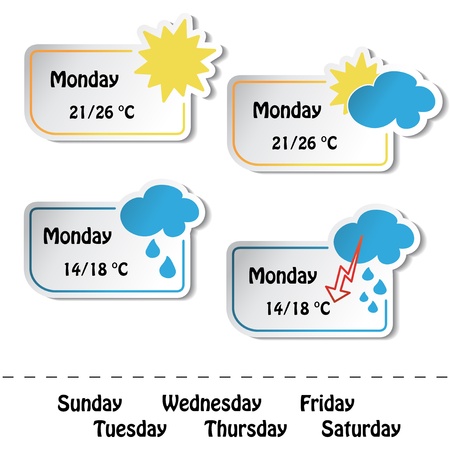 Vector weather bannersのイラスト素材