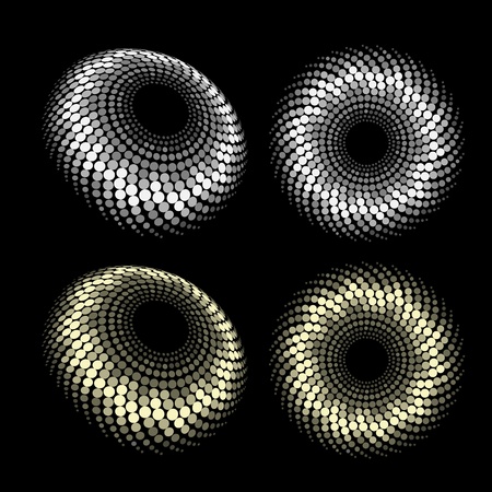 Vector dotted shiny symbolsのイラスト素材