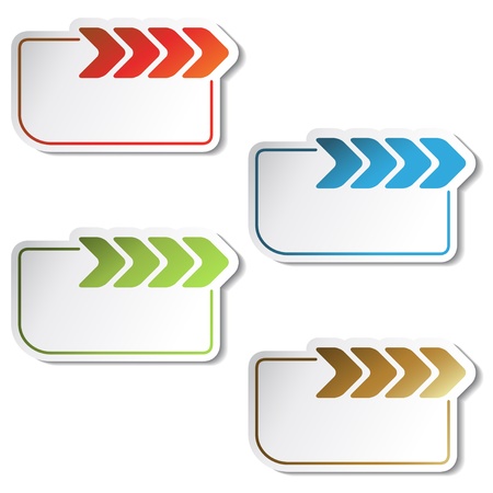 Vector labels with arrowのイラスト素材