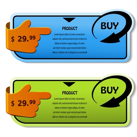 Vector shopping bannersのイラスト素材