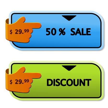 Vector shopping bannersのイラスト素材