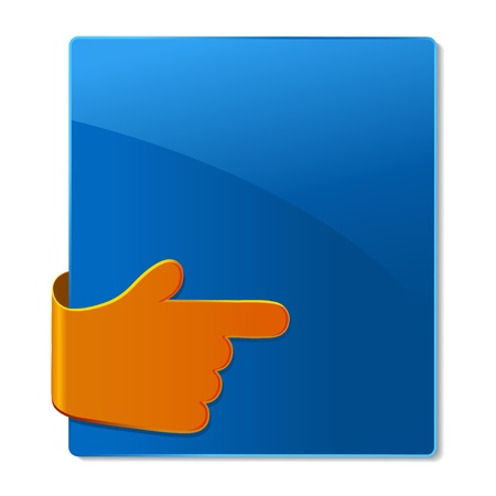 Vector card with navigation handのイラスト素材