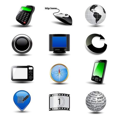 Vector set of web iconsのイラスト素材