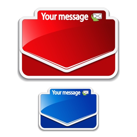 Vector message labelsのイラスト素材