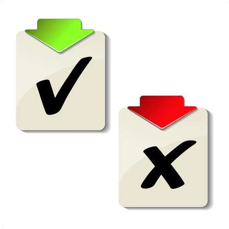 Vector check mark labels