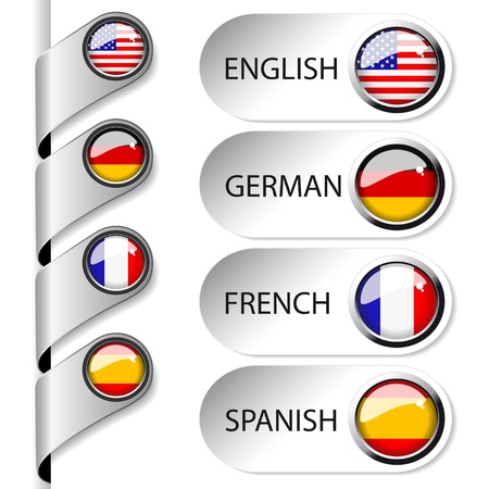 Vector language pointer for webのイラスト素材