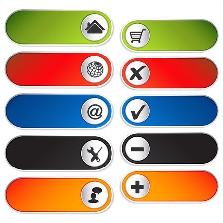 Vector add delete item and web navigationのイラスト素材