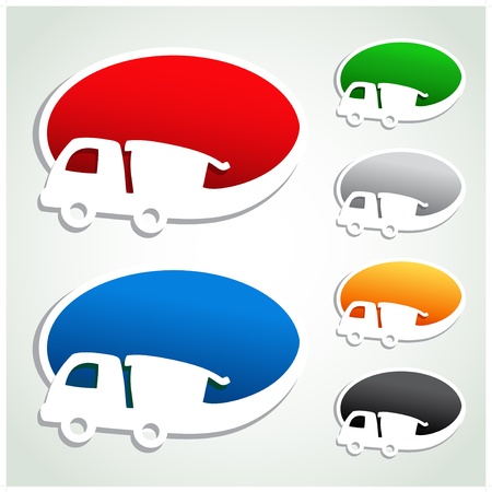 Vector advertisement bubbles with carのイラスト素材