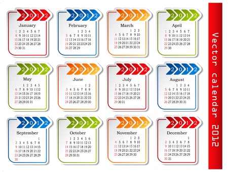 Vector calendar 2012のイラスト素材