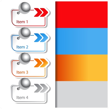 Vector pointer of arrow - web navigation templateのイラスト素材