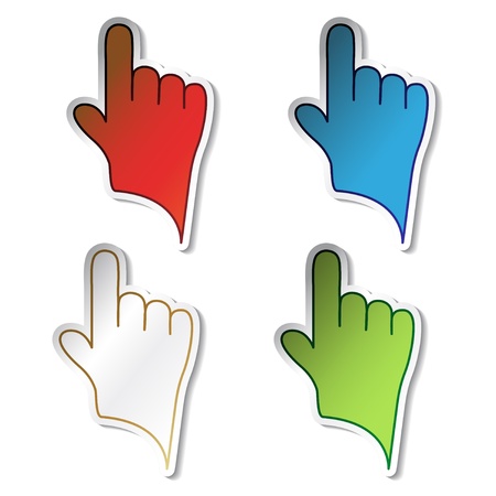 Vector stickers of handのイラスト素材