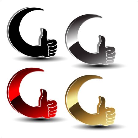 Vector best choice symbols - gesture handのイラスト素材