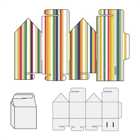 Vector wrap puzzle template for boxのイラスト素材