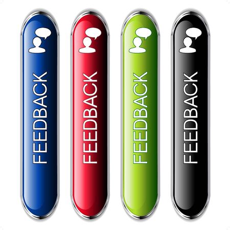 Vector feedback buttonsのイラスト素材