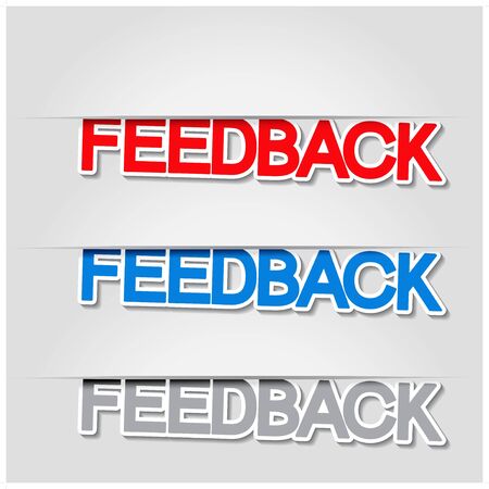 Vector fixed feedback stickersのイラスト素材