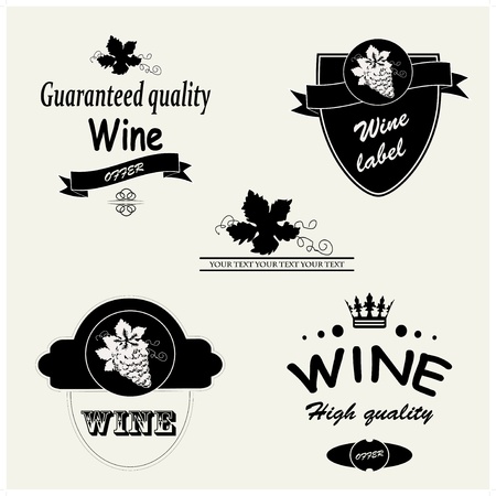 Vector wine labelsのイラスト素材