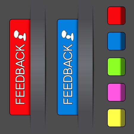 Vector feedback labelsのイラスト素材