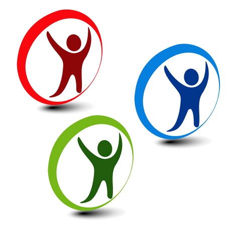 Vector human iconsのイラスト素材