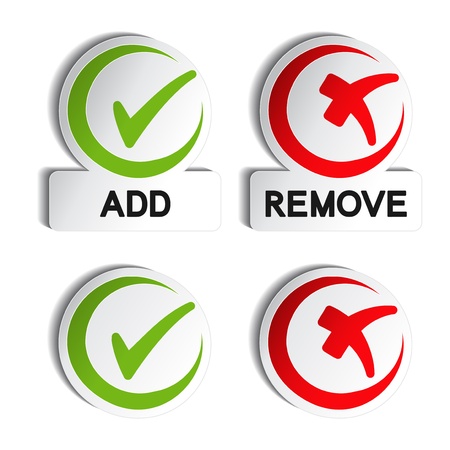 Vector add remove circular itemのイラスト素材