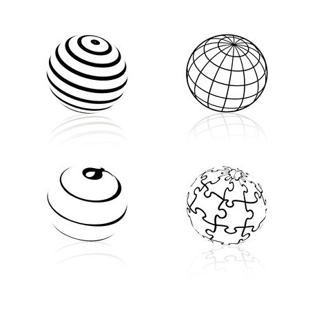 globe symbols icons of world illustrationのイラスト素材